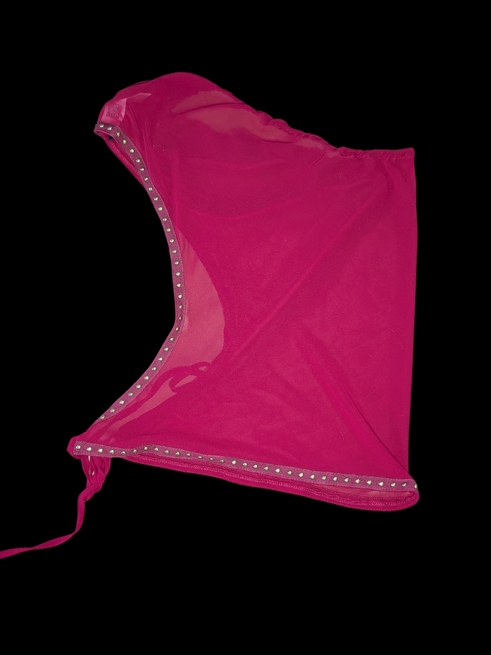 ROMWE One-Shoulder Swim Coverup with Rhinestone Trim - Red